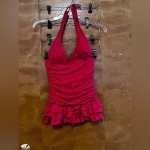 Juicy Couture pink one piece swimsuit Beach Royalty xs
